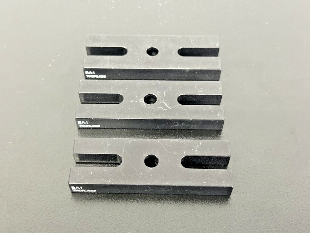 Lot of 3 Thorlabs BA1 1" x 3" x 3/8" Slotted Mounting Bases2