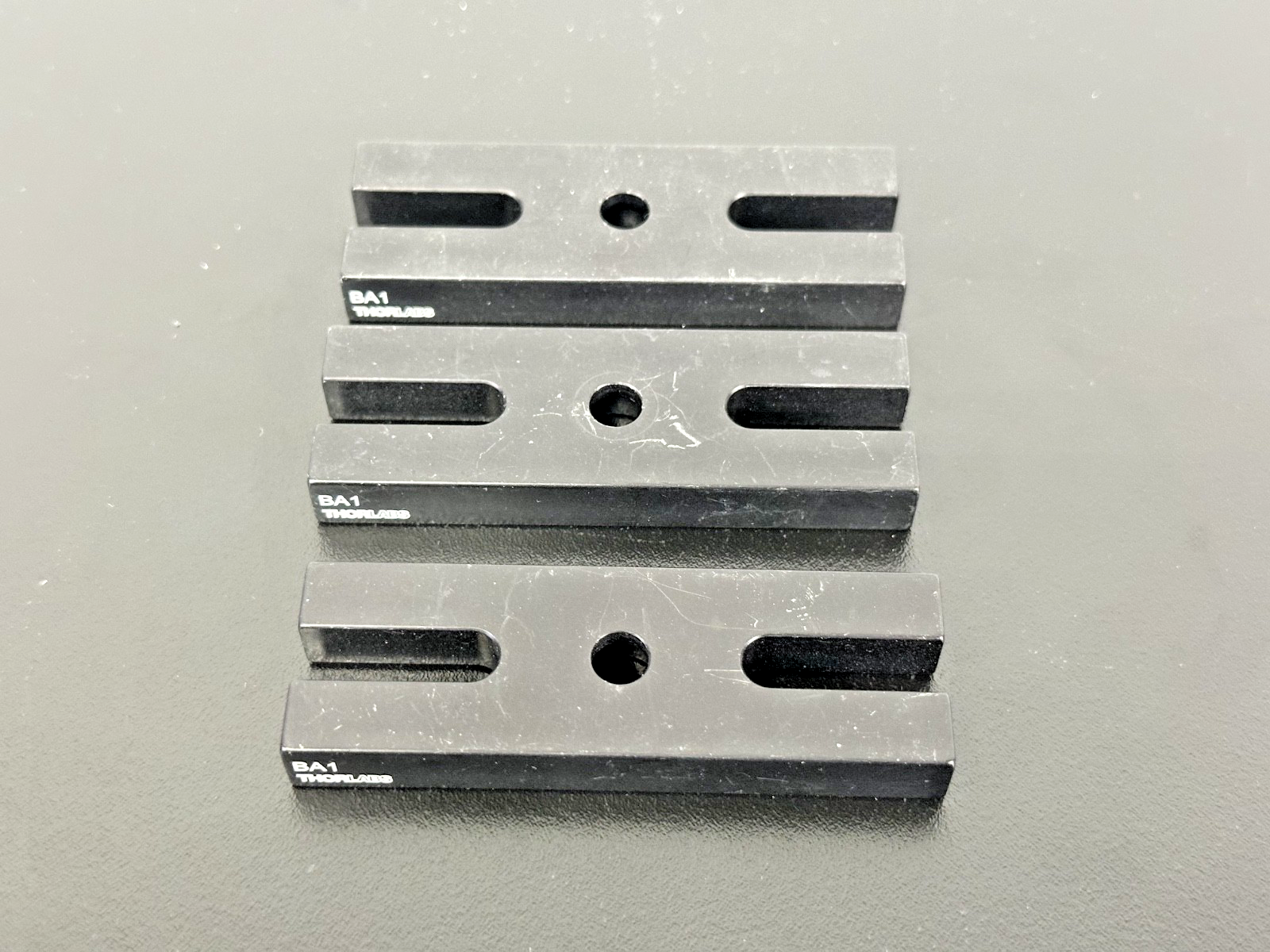 Lot of 3 Thorlabs BA1 1" x 3" x 3/8" Slotted Mounting Bases2