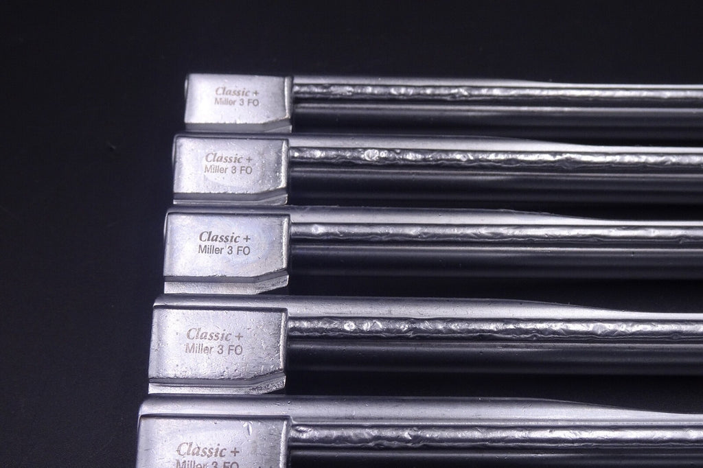 LOT x8) HEINE Classic+ Miller 3 FO Laryngoscope Blades3