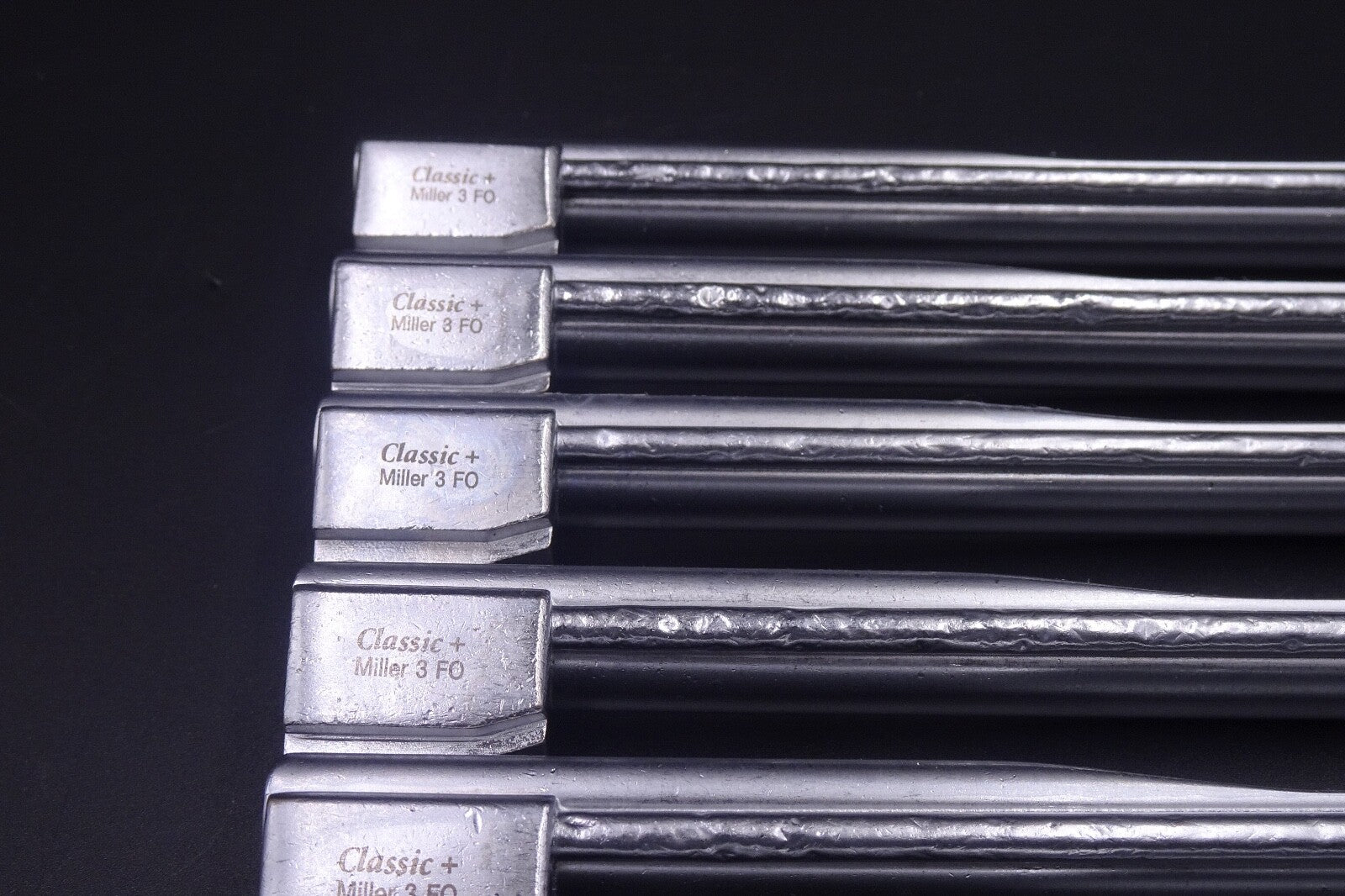 LOT x8) HEINE Classic+ Miller 3 FO Laryngoscope Blades3