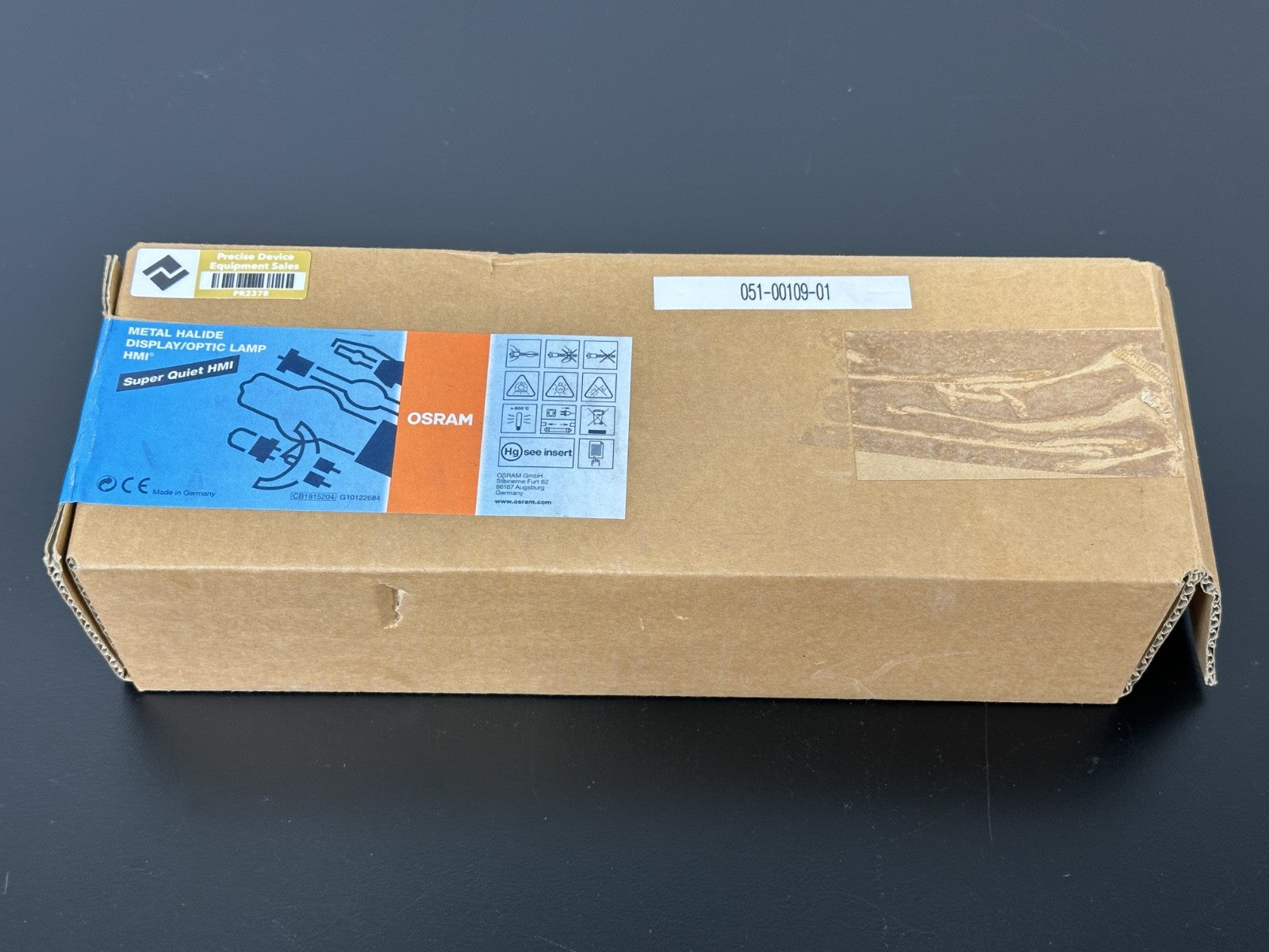 OSRAM HMI 1200W/GS Metal Halide Display Optic Lamp 3288980004 New Open Box2