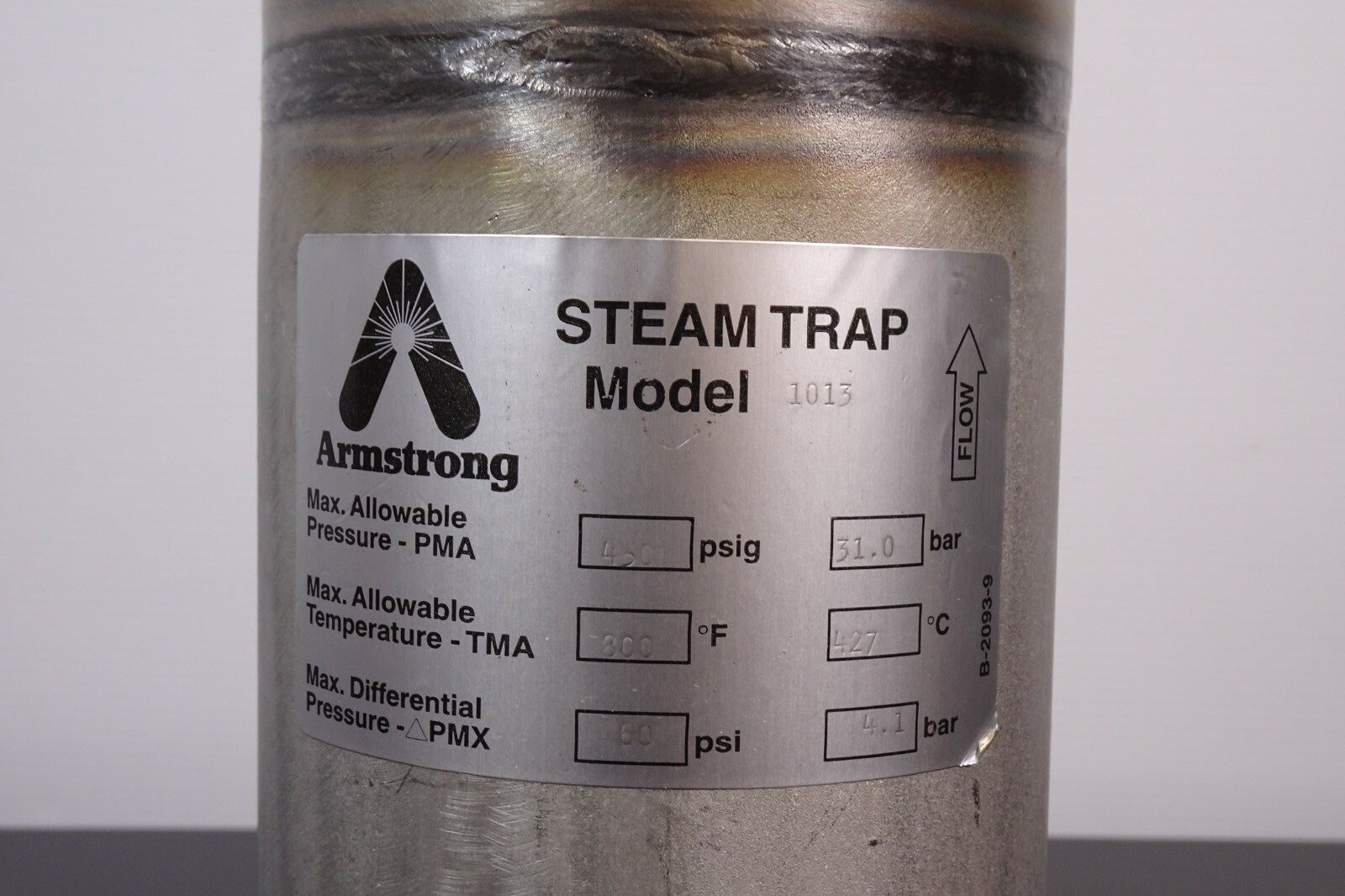 ARMSTRONG STEAM TRAP MODEL 1013, NPT, 450 PSI, STAINLESS STEEL3