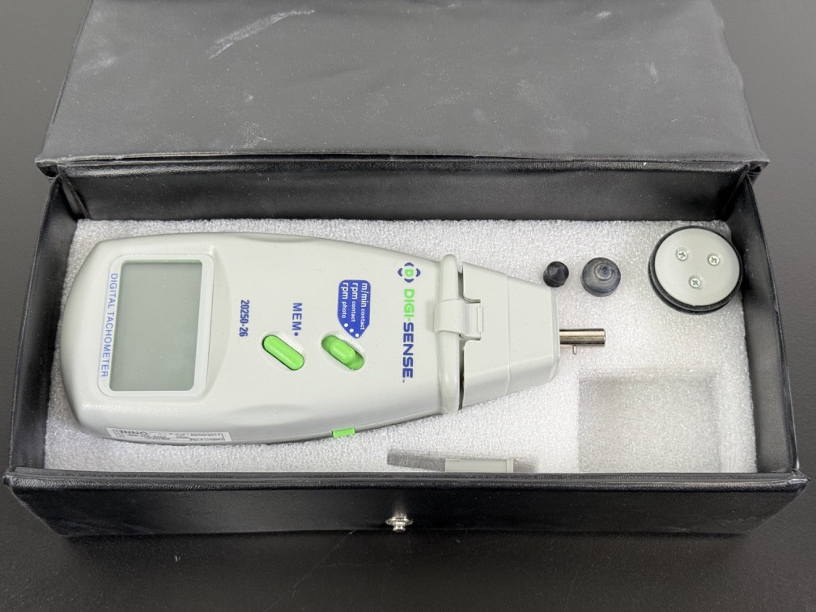 Digi Sense 20250 26 Digital Tachometer RPM m/min Contact & Photo w/ Case0