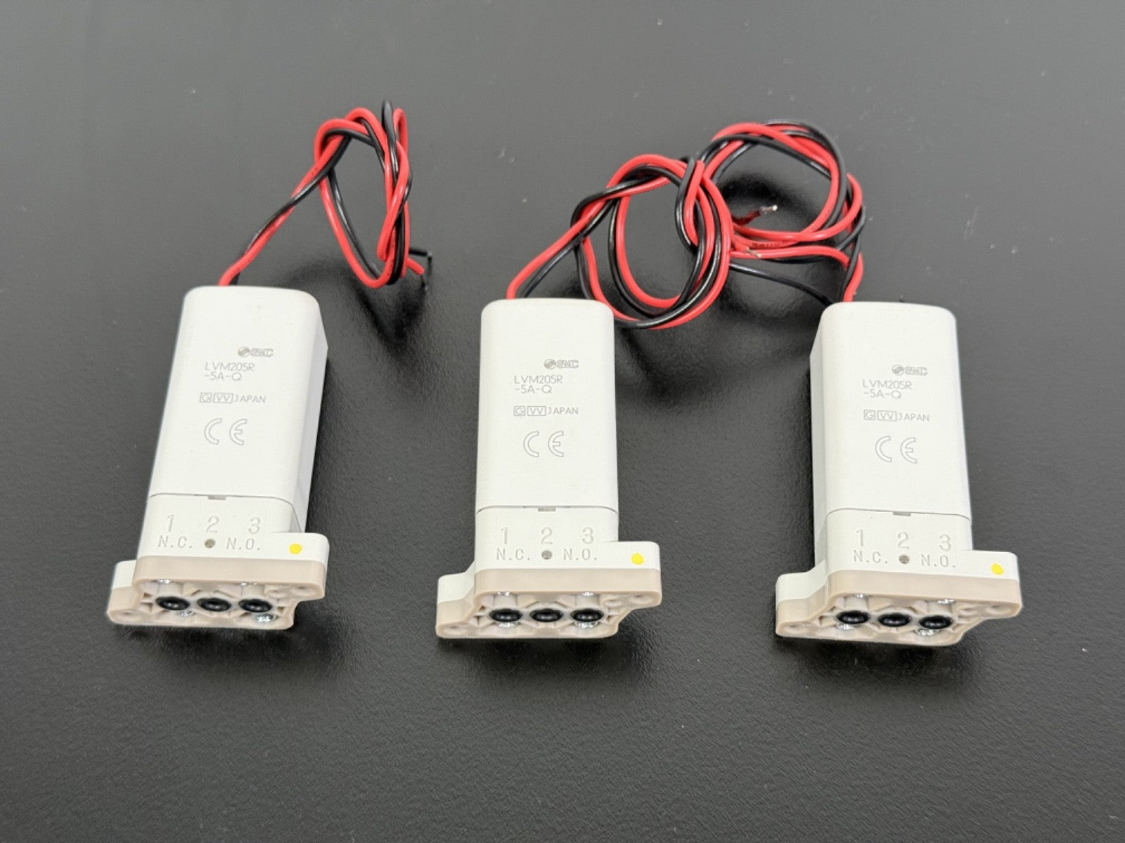 SMC LVM205R 5A Q Pneumatic Solenoid Valve Lot of 3 – Made in Japan0