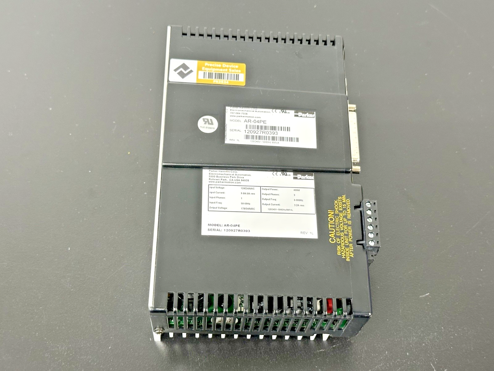 Parker AR 04PE Aries EPL Servo Drive 400W 120/240VAC Ethernet Powerlink1