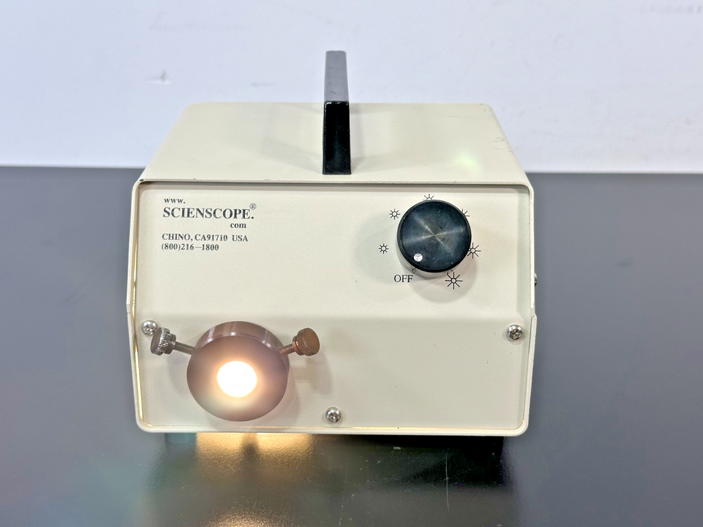 Scienscope Fiber Optic Microscope Illuminator Light Source Working0