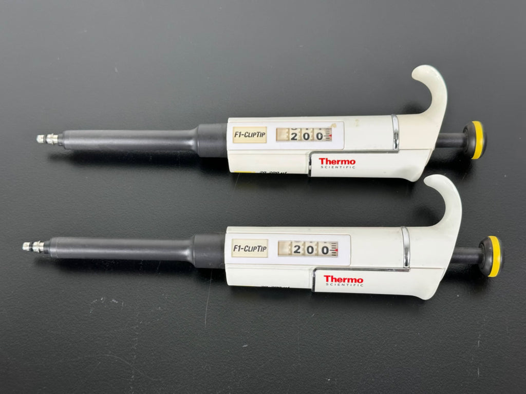 Lot of 2 Thermo Scientific F1 ClipTip 20 200uL Adjustable Pipettes0