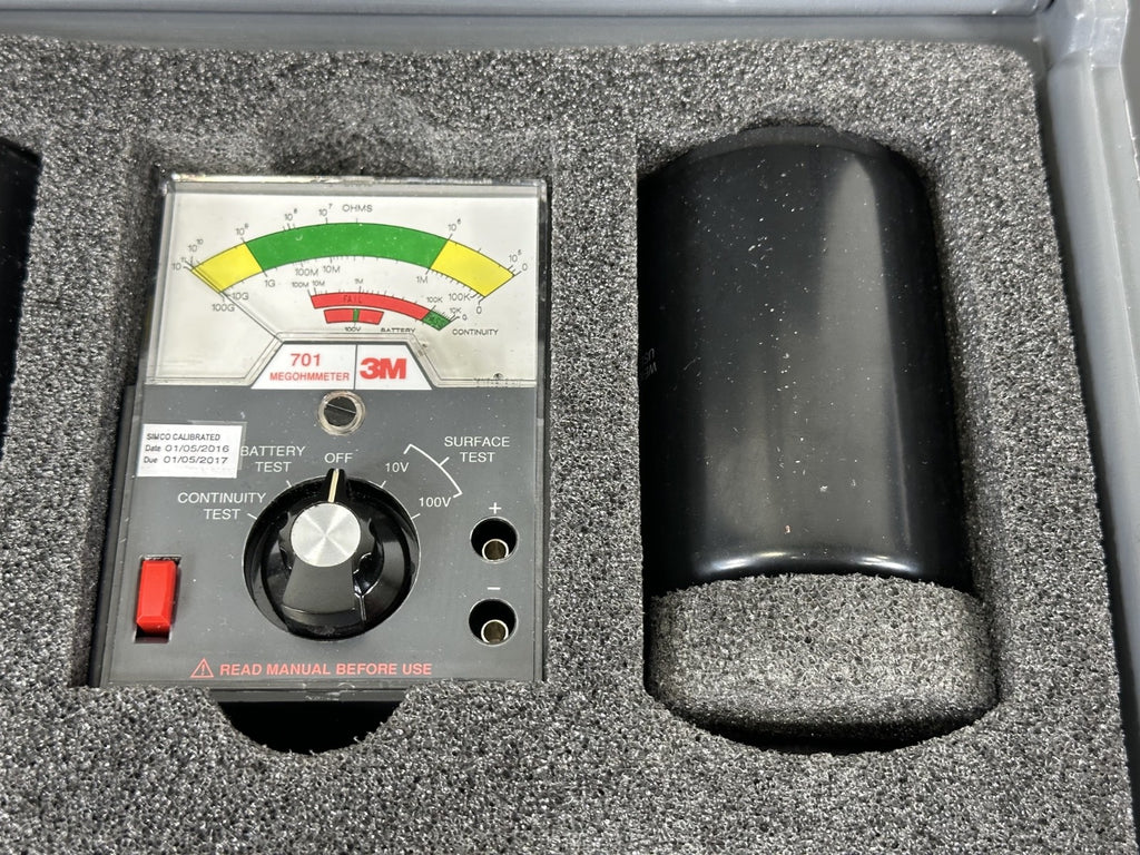 3M 701 Megohmmeter Static Control Surface Test Kit P/N 90179 w/ Case3