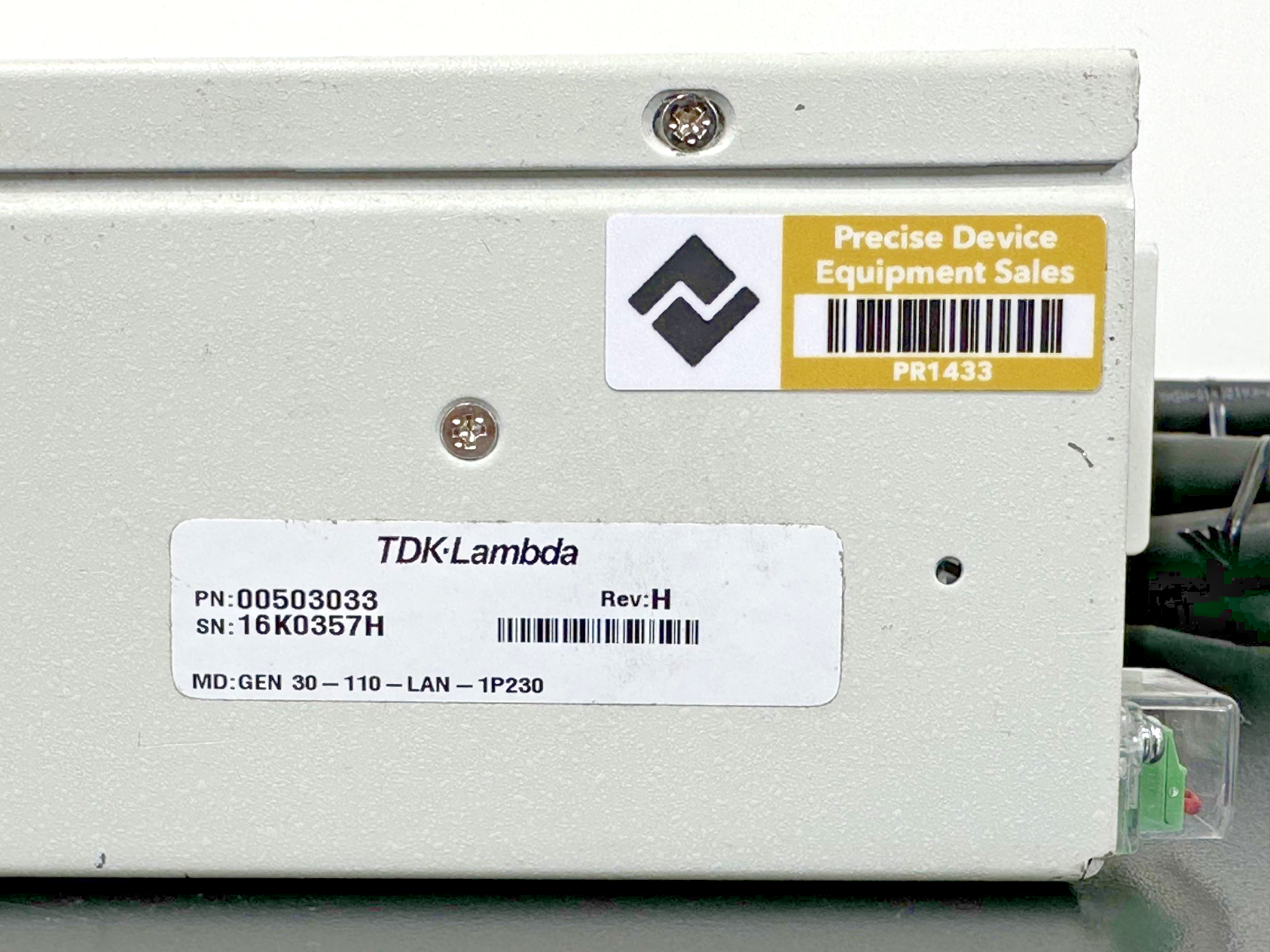 TDK Lambda GEN30 110 LAN 1P230 Programmable DC Power Supply 0 30V 0 110A7