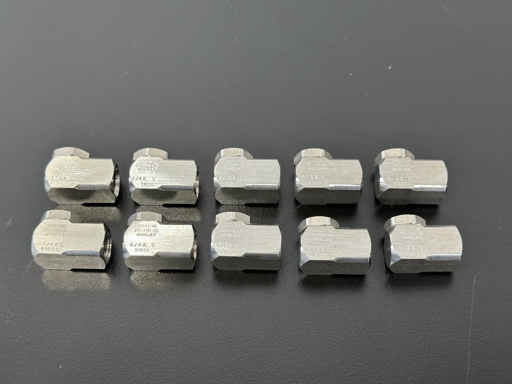 Spraying Systems Co WhirlJet 1/4A 5 316SS Spray Nozzles Lot of 100