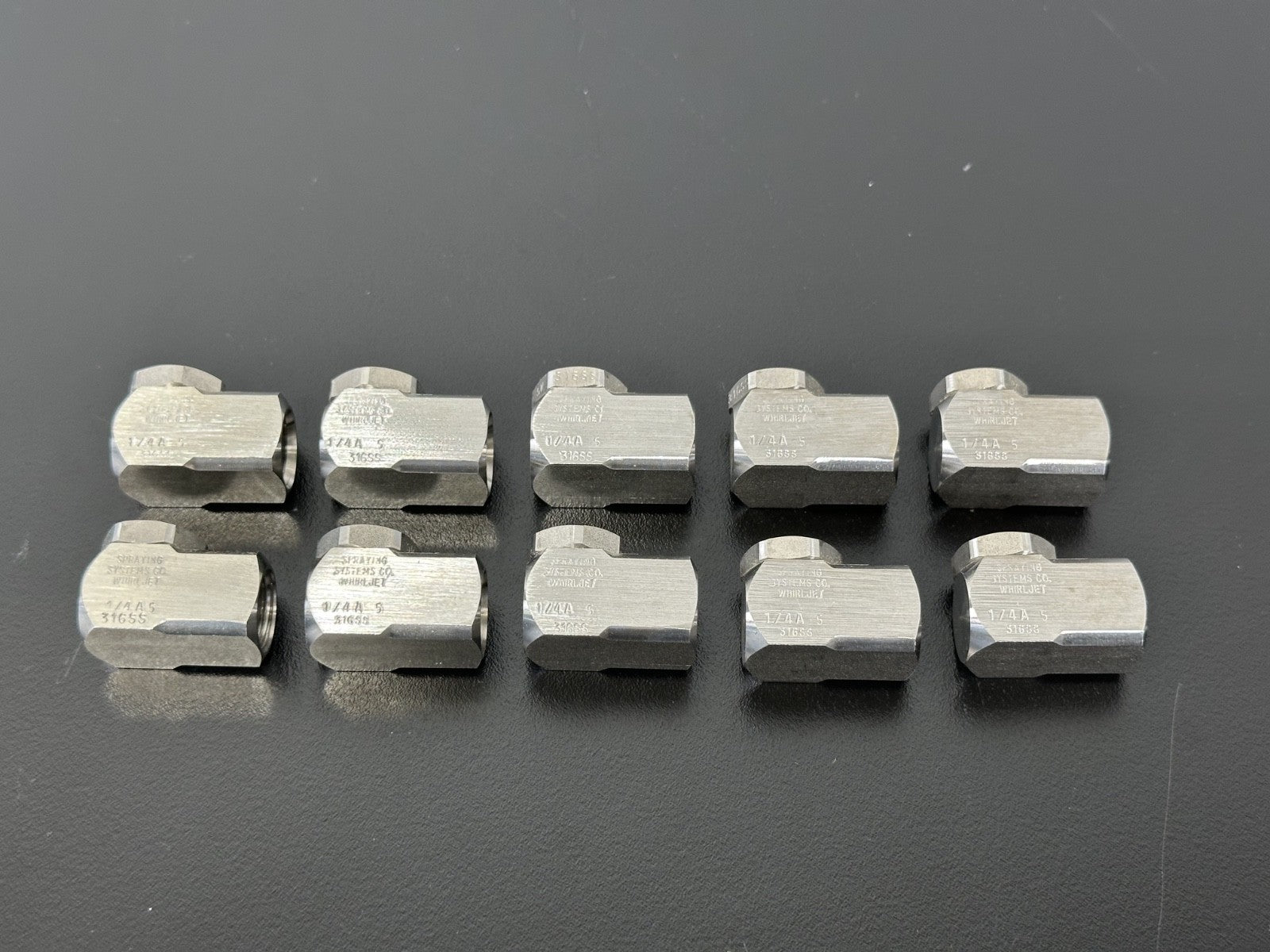 Spraying Systems Co WhirlJet 1/4A 5 316SS Spray Nozzles Lot of 100