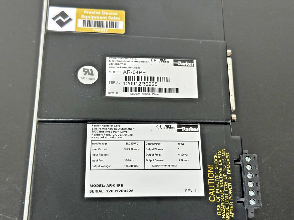 Parker AR 04PE Aries EPL Servo Drive 400W 120/240VAC Ethernet Powerlink5