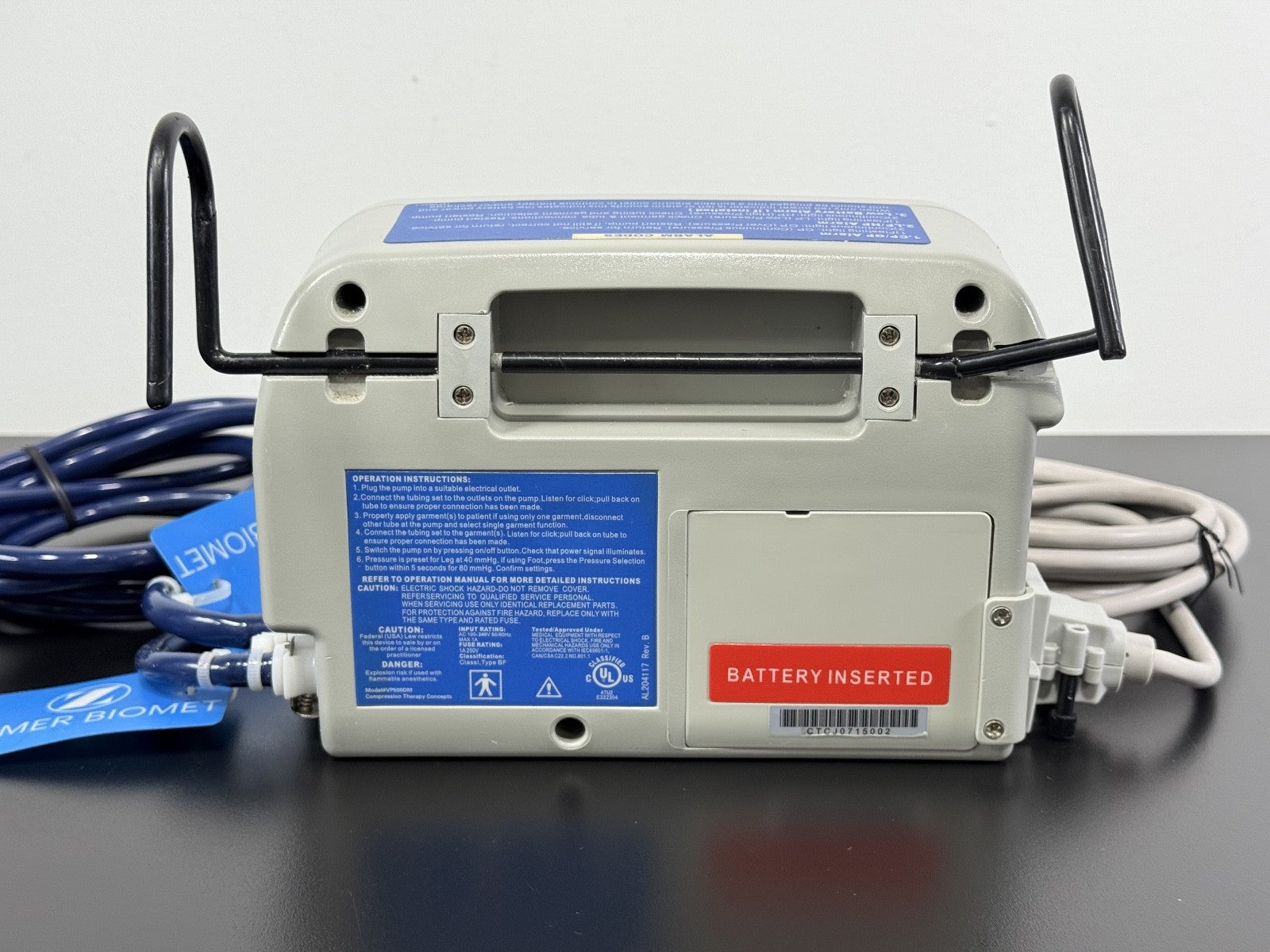 VasoPress Supreme Mini DVT Pump VP500DM Compression Therapy W/ Cord and Battery4