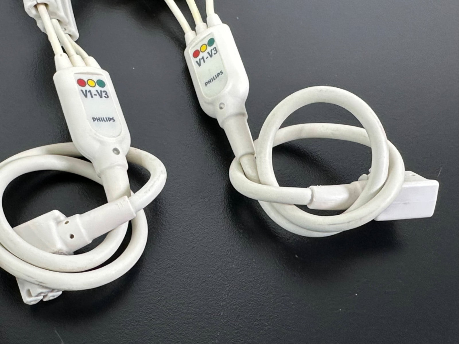 Lot of 4 Philips V1 V3 ECG Lead Cables Patient Monitor Leads3