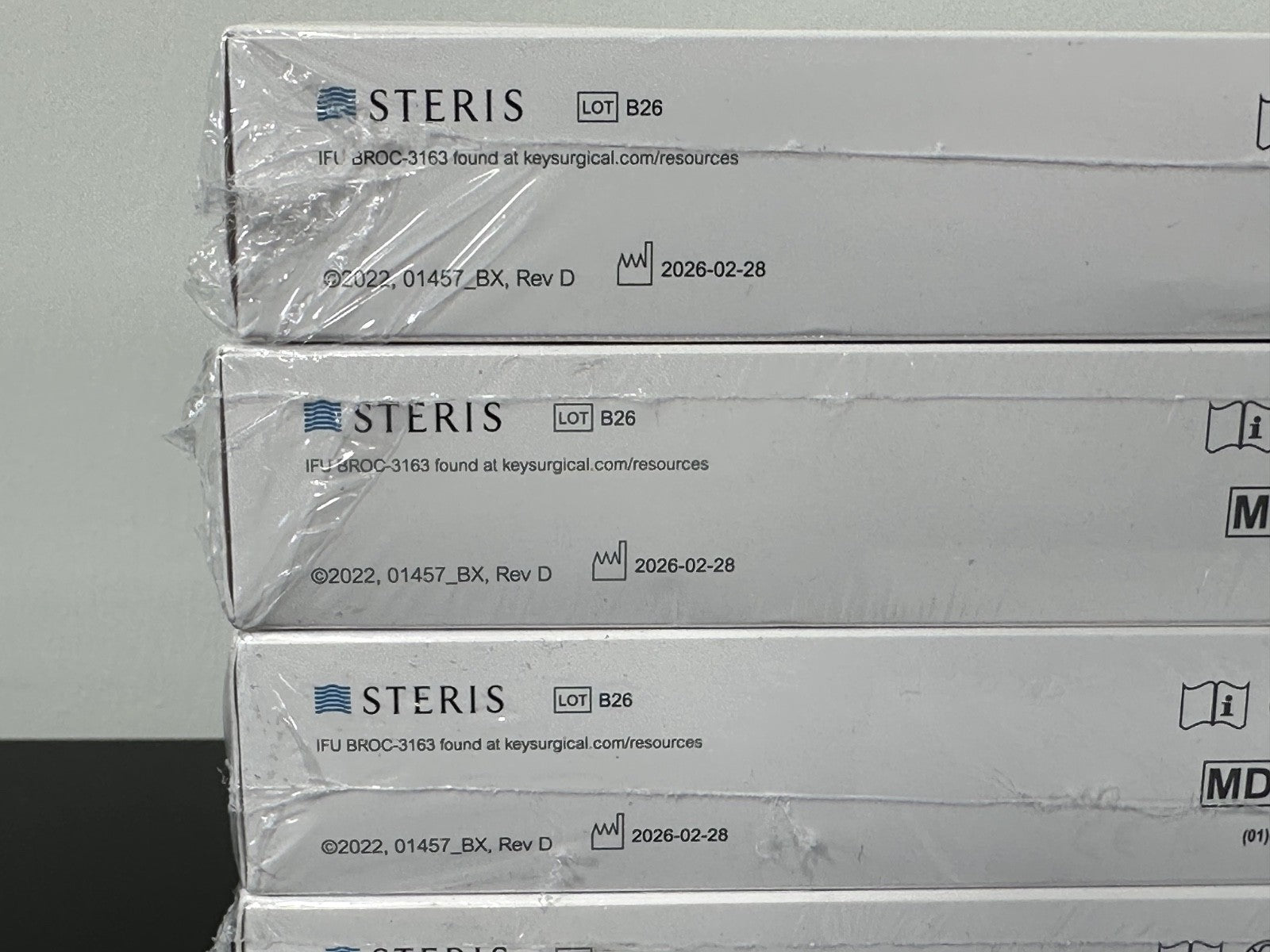 Lot of 12 STERIS 01457 Instrument Protectors Paper Plastic Medium 100/Box1