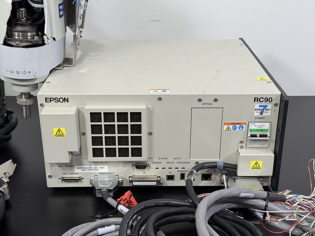 Seiko Epson LS3 401S 4 Axis SCARA Robot w/ RC90 Controller 200–240VAC1