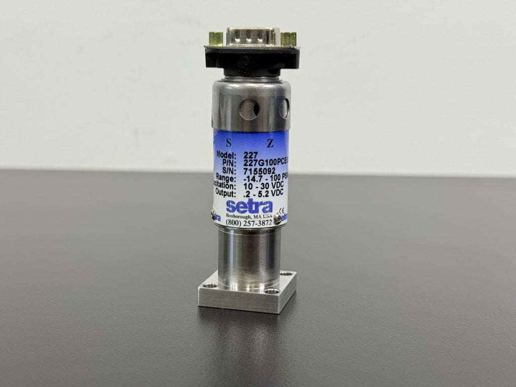 Setra Model 227 Pressure Transducer 100 PSIG 2–5.2 VDC 227G100PCE533D9F0