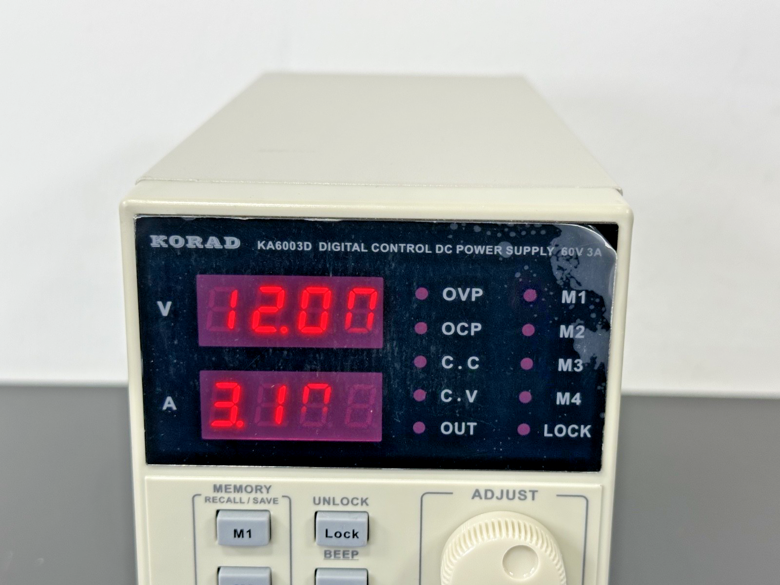 Korad KA6003D Digital DC Bench Power Supply 60V 3A Adjustable Powers On Working1