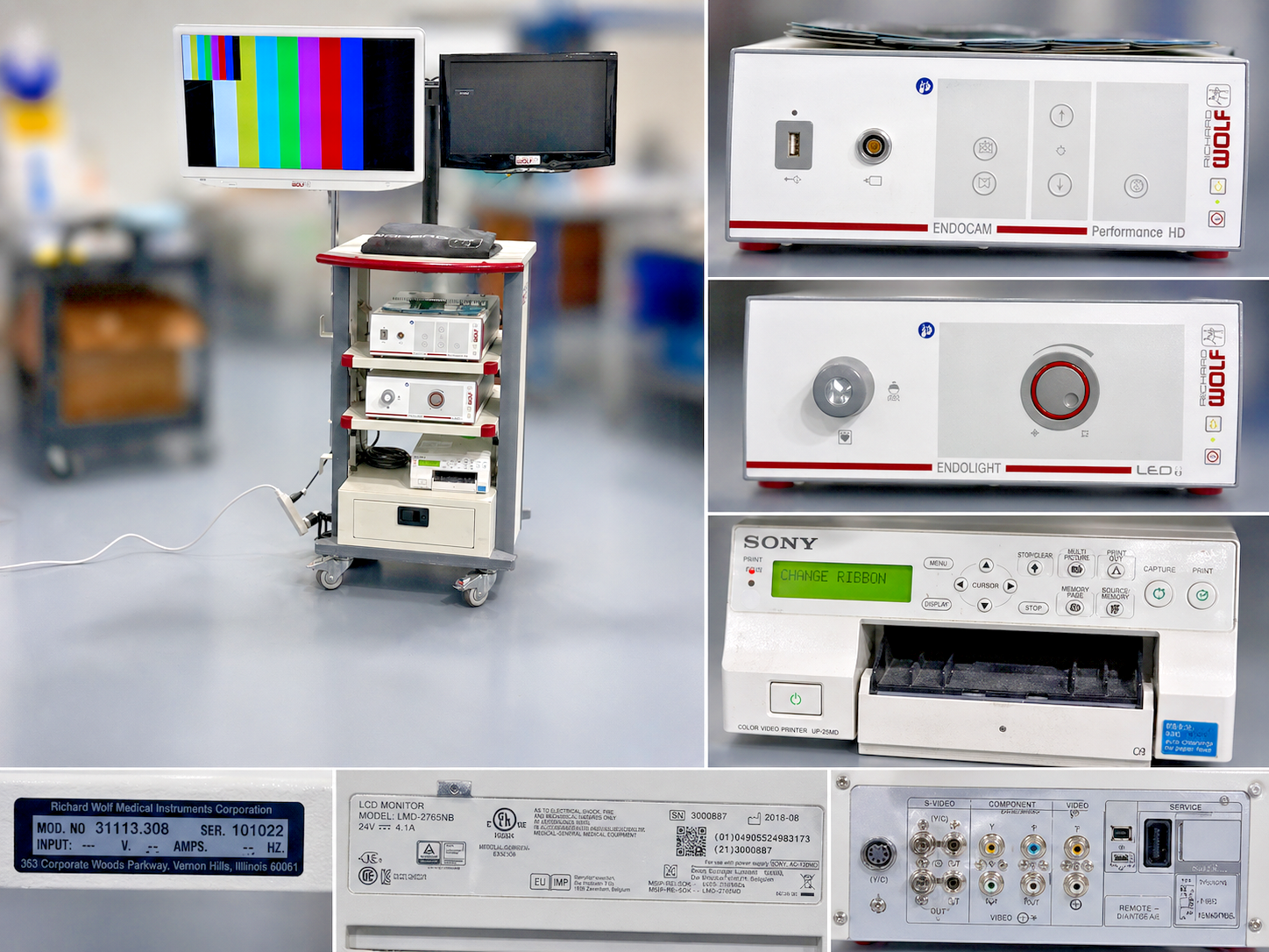 Richard Wolf Endoscopy Tower System Endocam Performance HD + Endolight LED0