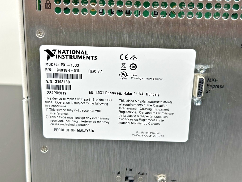 National Instruments NI PXI 1033 5 Slot PXI Chassis MXI Express | Working6