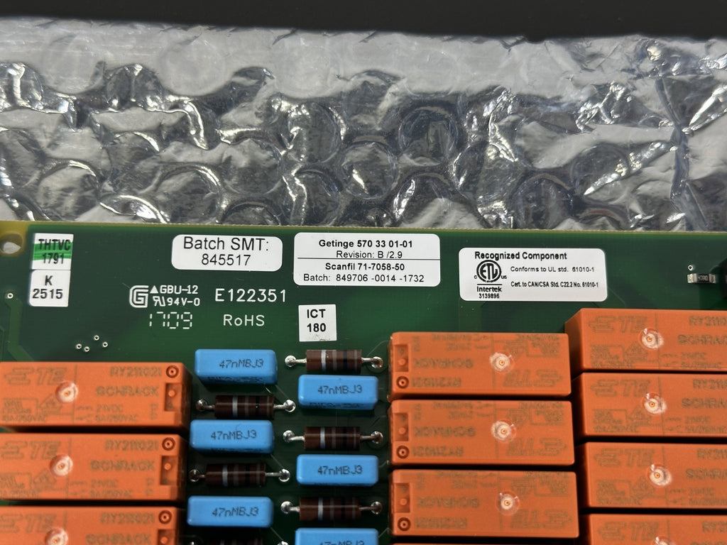 Getinge 570 33 01 01 Rev B/2.9 Industrial Control PCB Circuit Board1