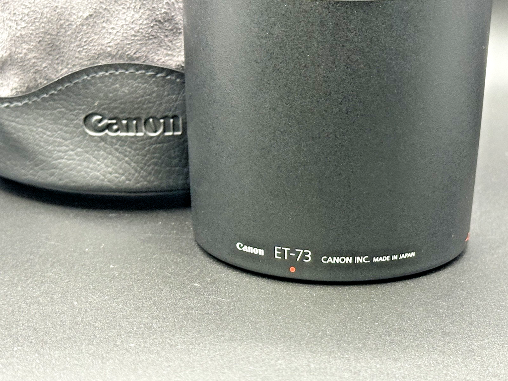 Canon ET-73 Genuine Lens Hood w/ Canon Drawstring Pouch Made in Japan3