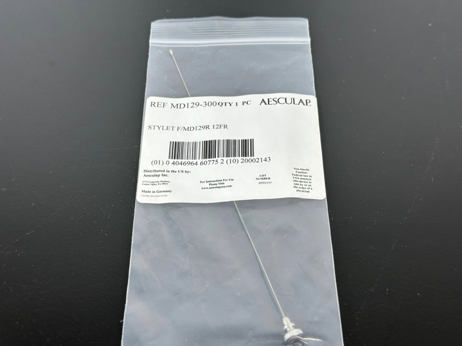 Aesculap MD129 300 Intubation Stylet 12FR Surgical Instrument Germany0