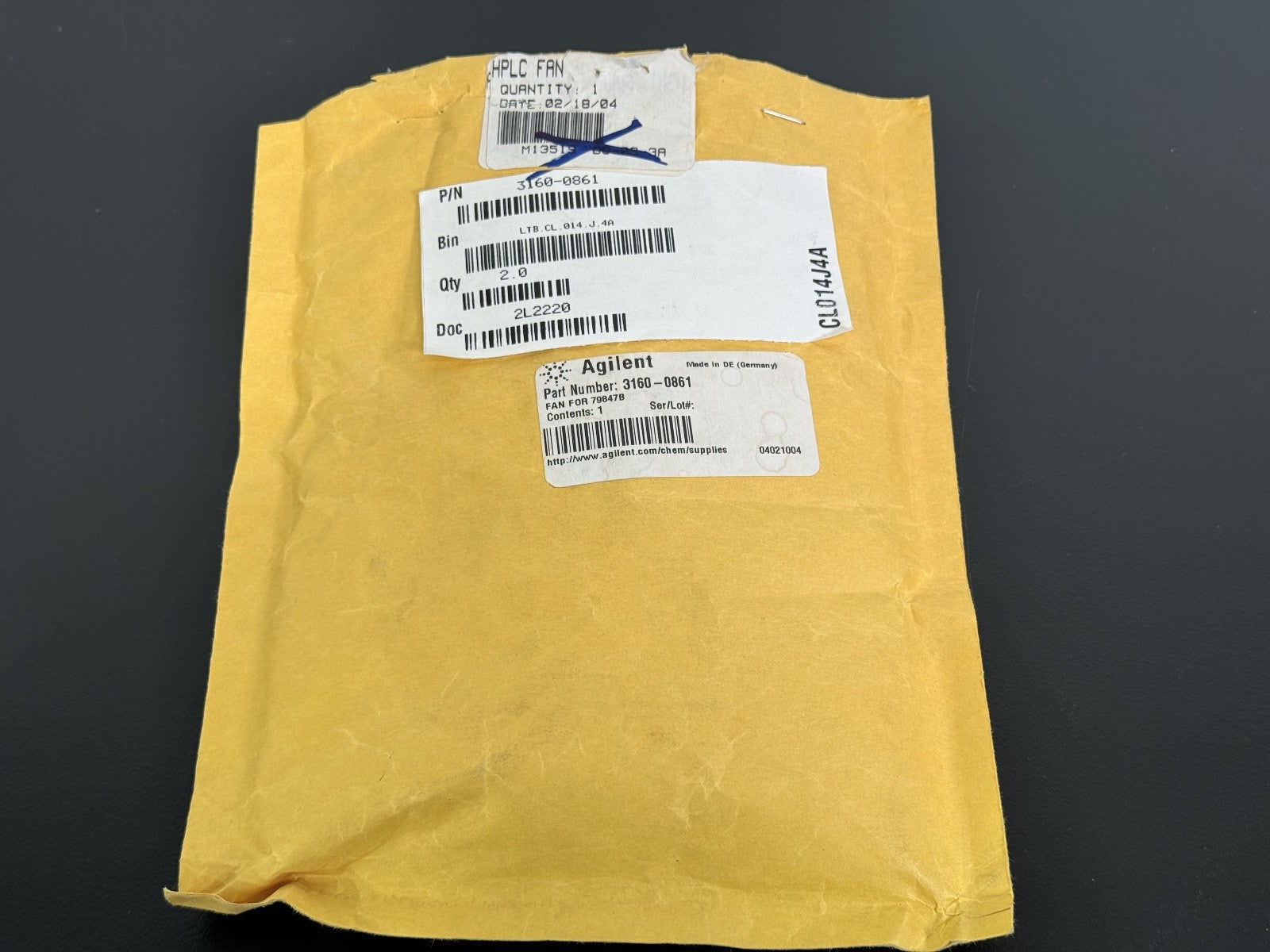 Agilent 3160 0861 Fan For 79847B2