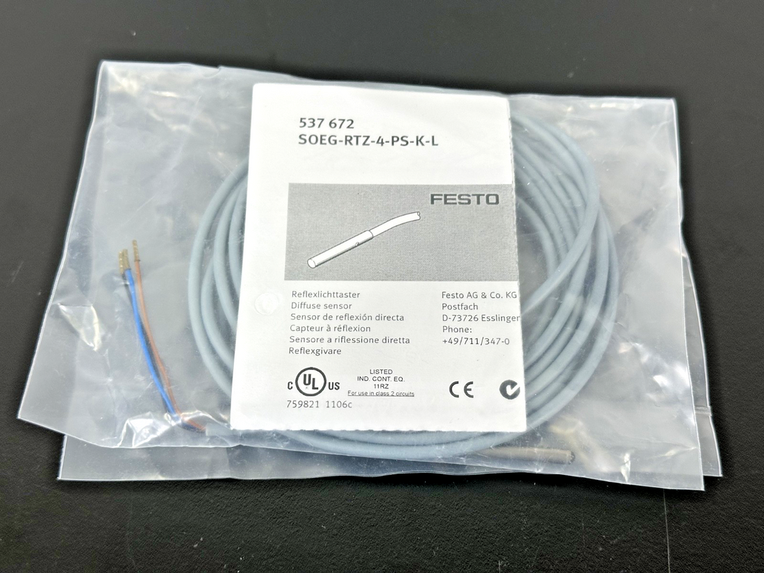 Festo SOEG RTZ 4 PS K L 537672 Diffuse Photoelectric Sensor New0