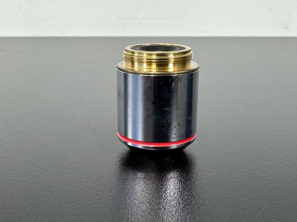 Olympus Plan 4X/0.10 Infinity Microscope Objective Lens Red Band1