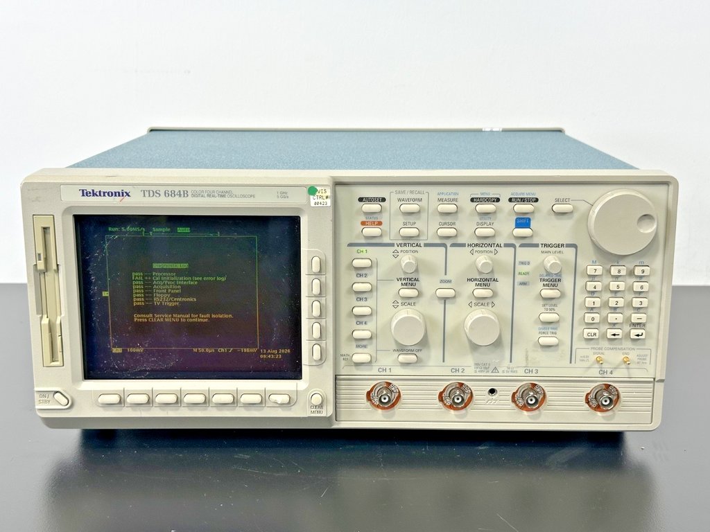 Tektronix TDS684B 1GHz 5GS/s 4 Channel Oscilloscope CPU Working0