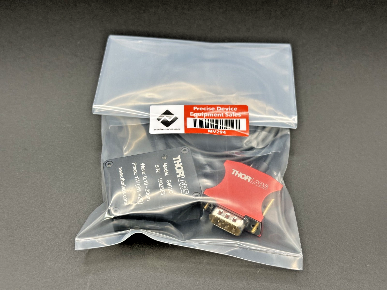 Thorlabs S401C Thermal Power Sensor Head 0.19 20µm 1W DB9 Cable Used Untested4