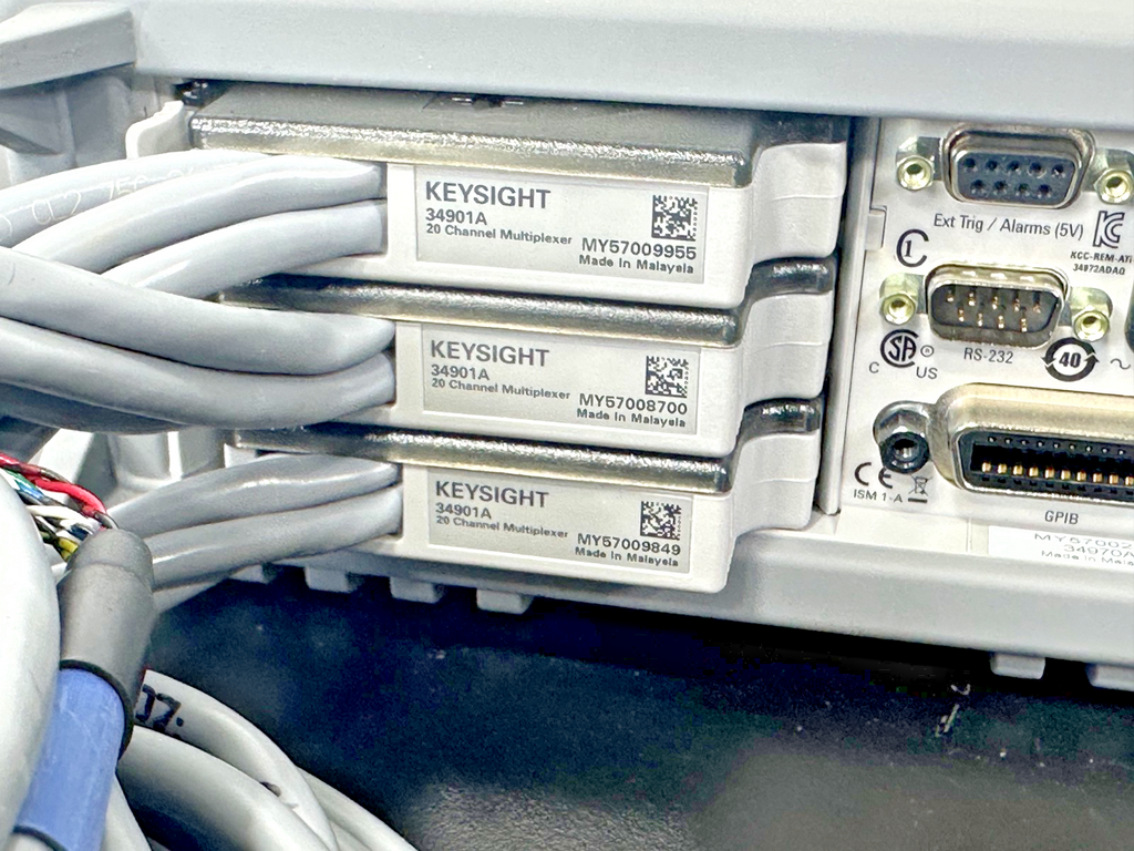 Keysight 34970A Data Acquisition Switch Unit w/ 3x 34901A Multiplexer Working4