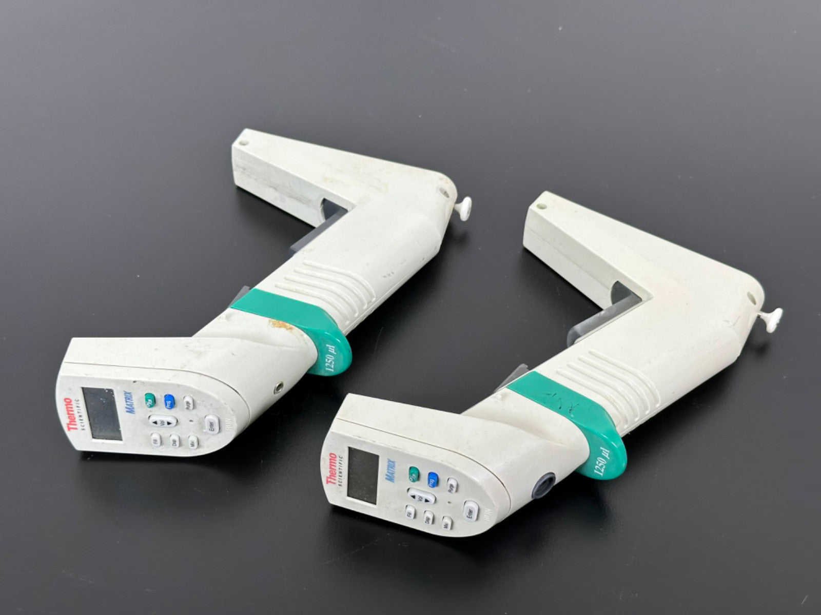 Lot of 2 Thermo Scientific Matrix 1250uL Electronic Multichannel Pipettes Parts0