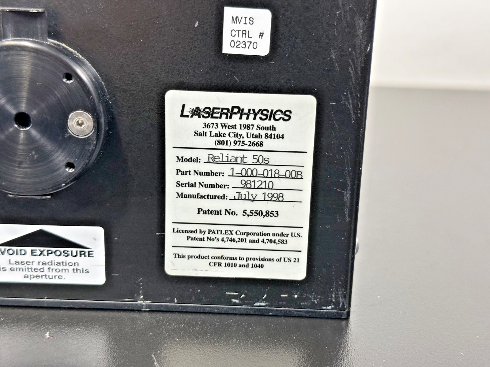 Laser Physics Reliant 50S Argon Ion Light Source 120VAC Powers On Working6