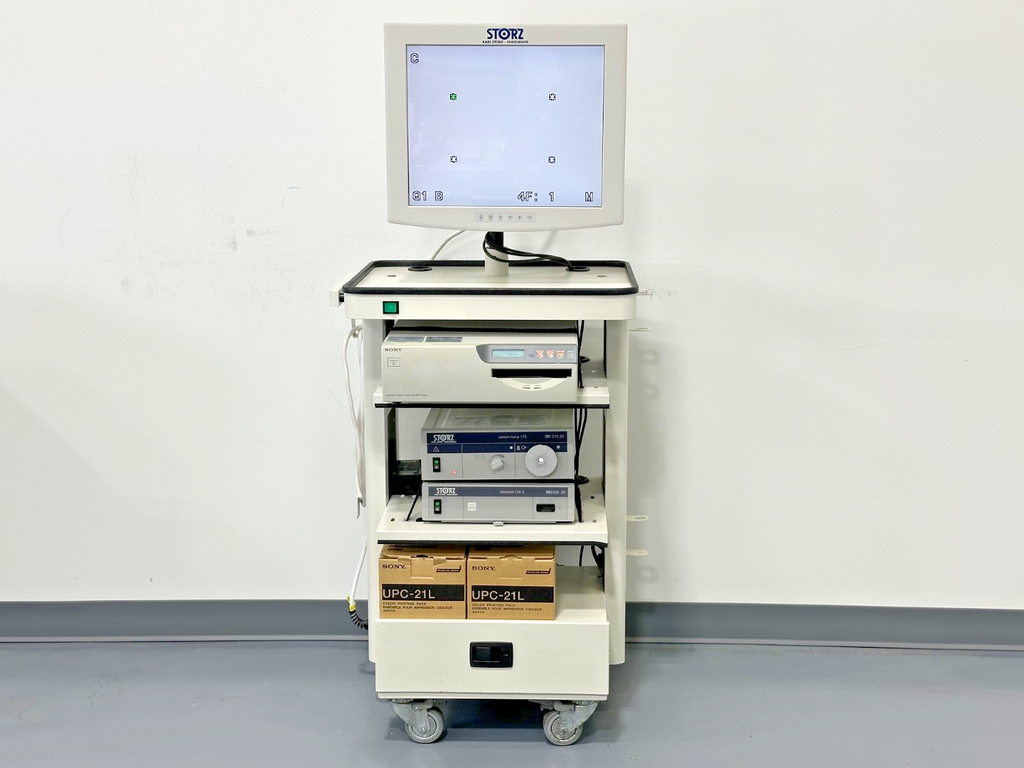 Karl Storz Xenon Nova 175 Telecam DX II Endoscopy Tower Cart Sony UP 51MD3