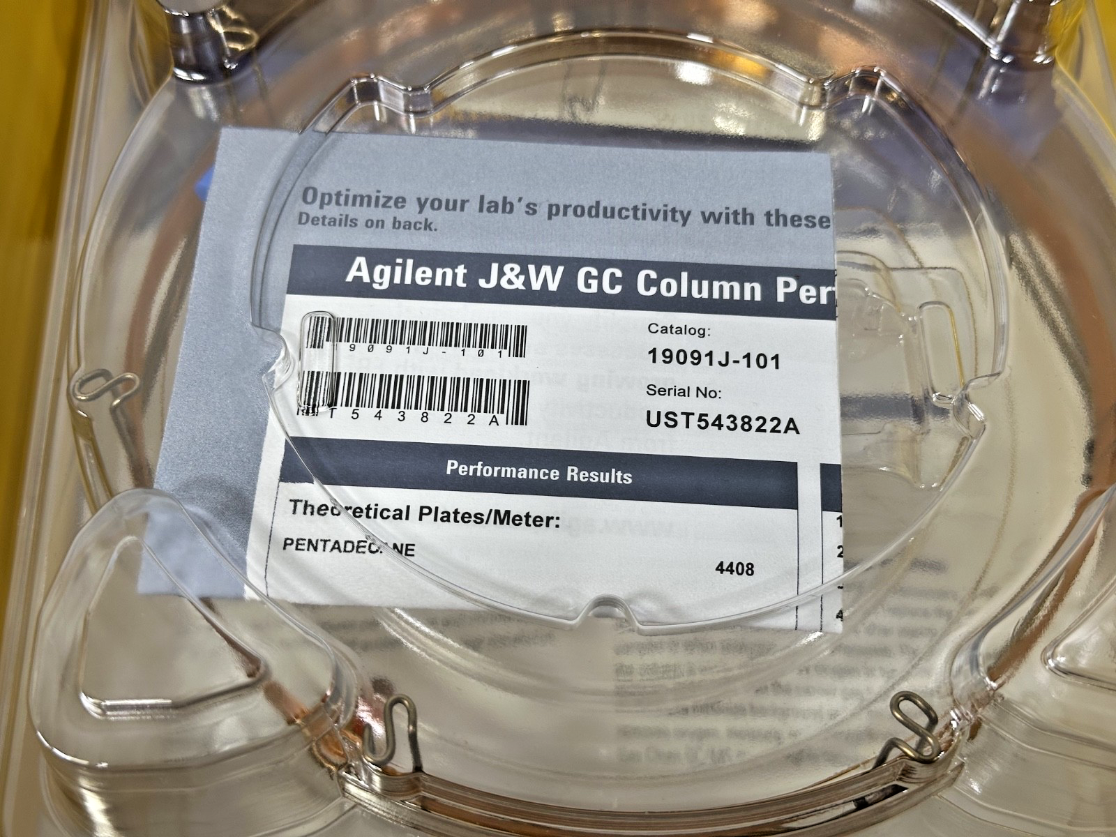 Agilent J&W 19091J 101 HP 5 GC Capillary Column 12m 0.2mm 0.33µm New Open Box2