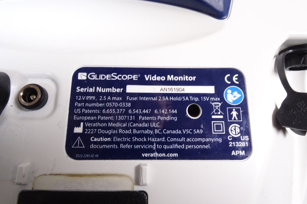 Verathon Glidescope Portable Video Laryngoscope Console 0570 03383