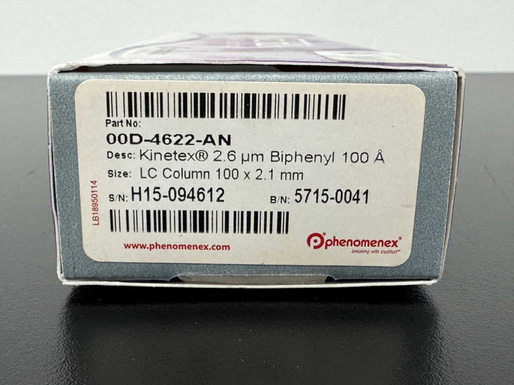 Phenomenex Kinetex Biphenyl 2.6µm 100Å LC Column 100x2.1mm 00D 4622 AN2
