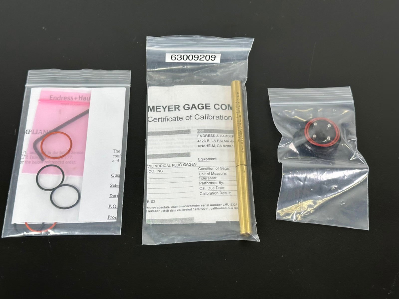 Meyer Gage 5.0mm Metric Cylindrical Plug Gage CLX Endress+Hauser Calibrated Set0