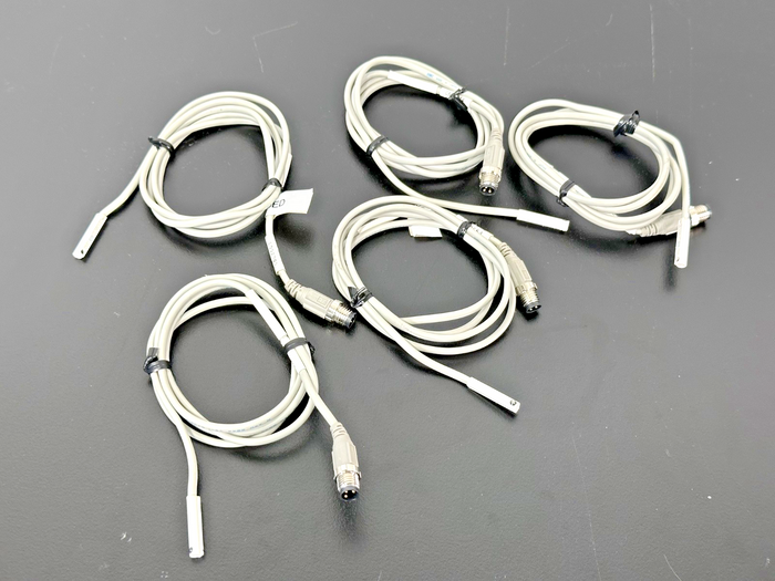 Lot of 5 SMC D M9N Magnetic Auto Switch Sensors w/ M8 Connectors Used Untested