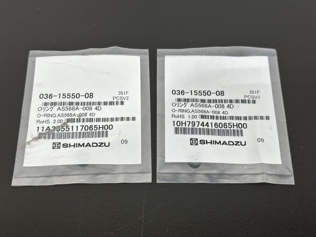 Shimadzu 036 15550 08 AS568A 008 4D O Ring Lot of 2 New Sealed0
