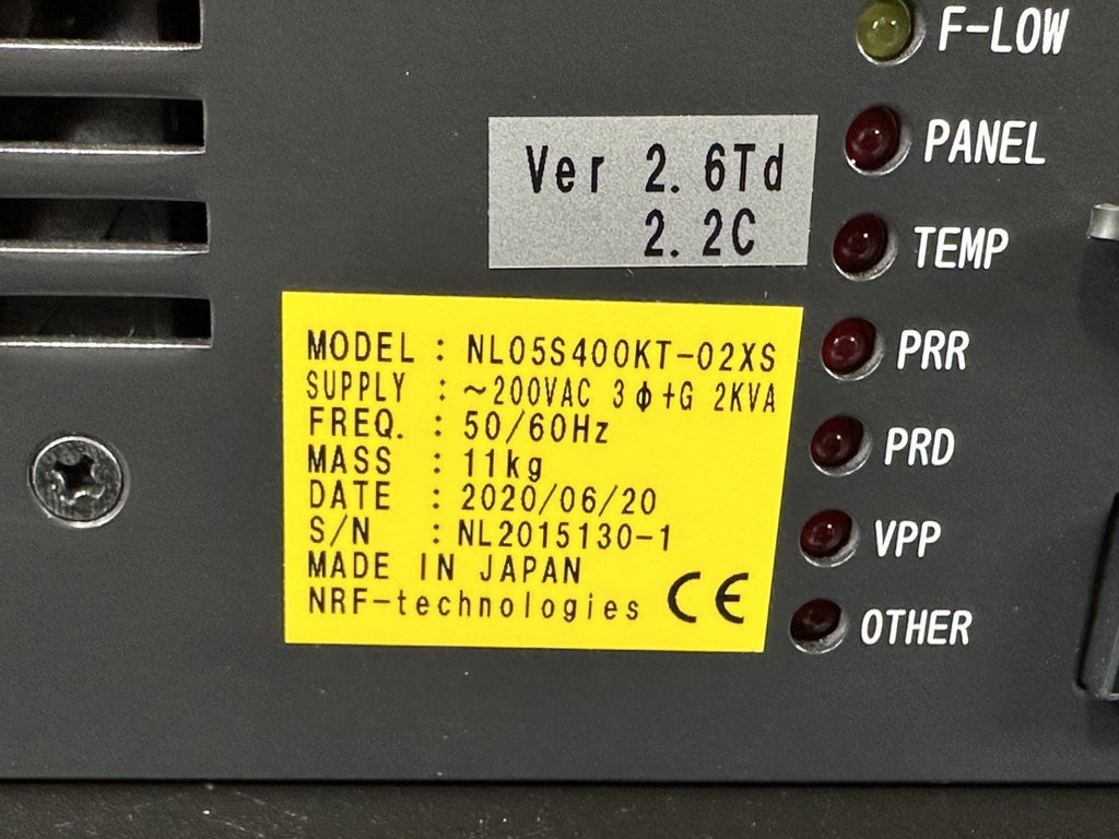 NRF Technologies NL055400KT 02XS RF Generator Power Supply 2kVA1