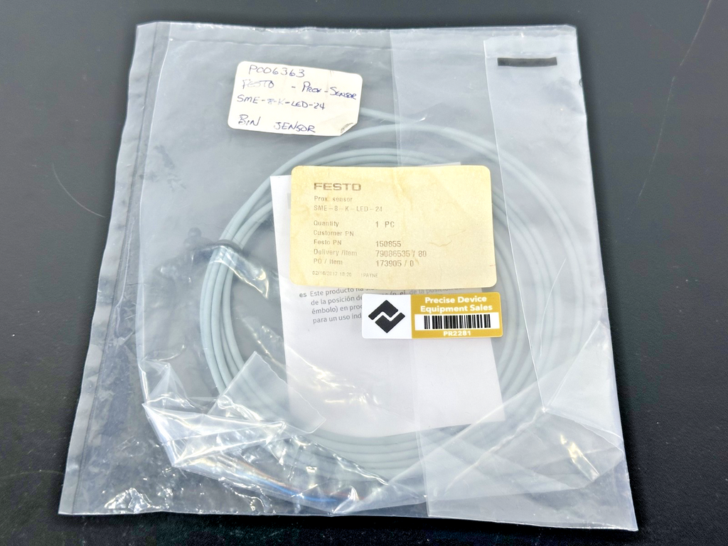 Festo SME 8 K LED 24 Proximity Sensor 150855 Magnetic Cylinder Sensor New0