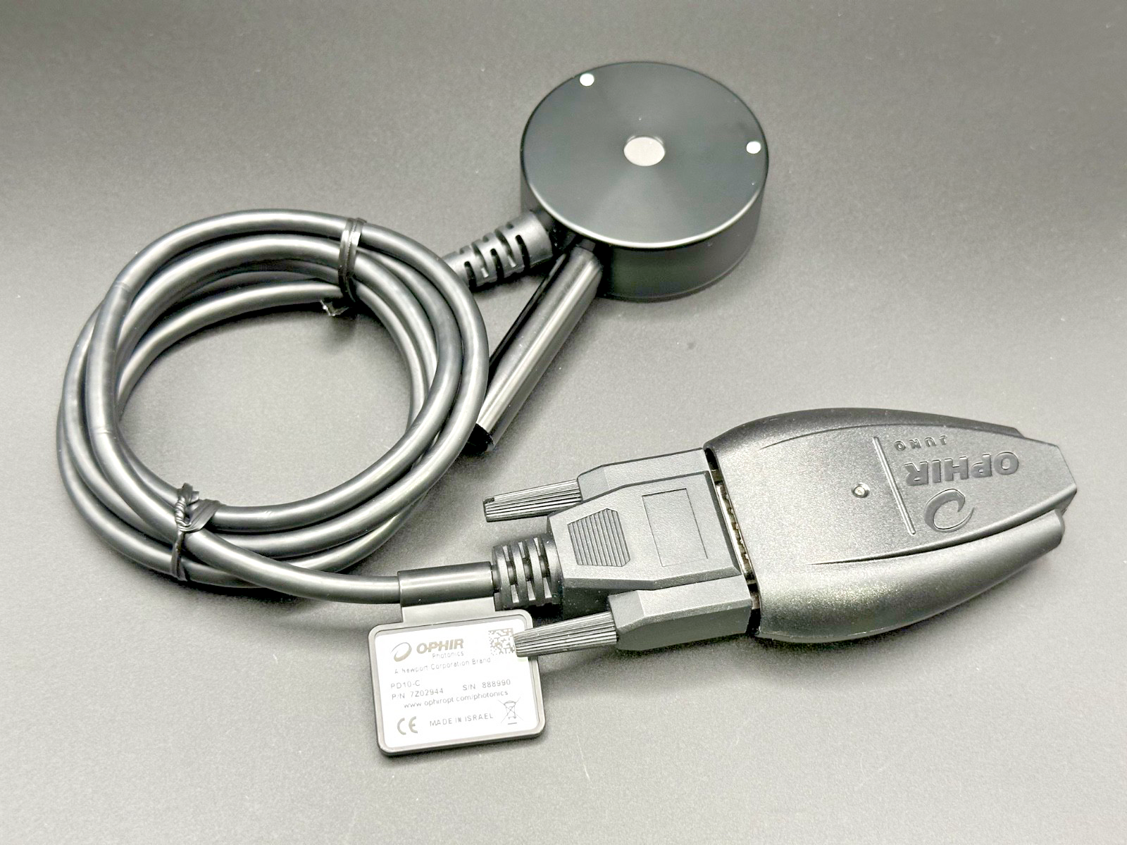 Ophir PD10-C Energy Sensor 7Z02944 w/ Juno USB Interface 7Z012500