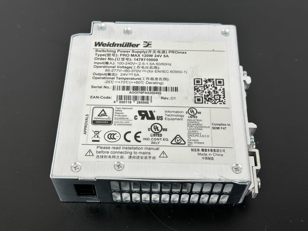 Weidmüller PROmax 120W 24V 5A DIN Rail Switching Power Supply 14781100002
