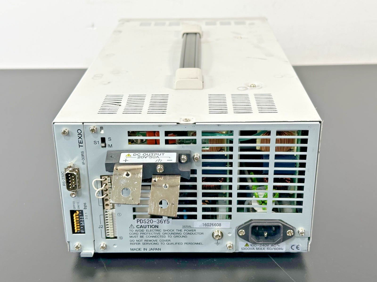 TEXIO PDS20 36Y5 20V 36A Regulated DC Power Supply RS 232C Used Untested1
