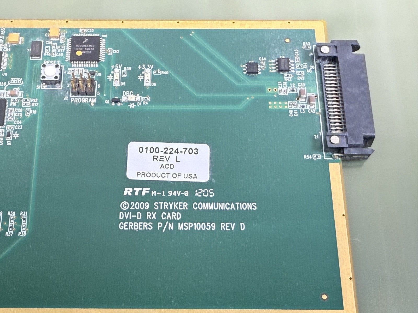 STRYKER COMMUNICATIONS DVI D RX CARD2
