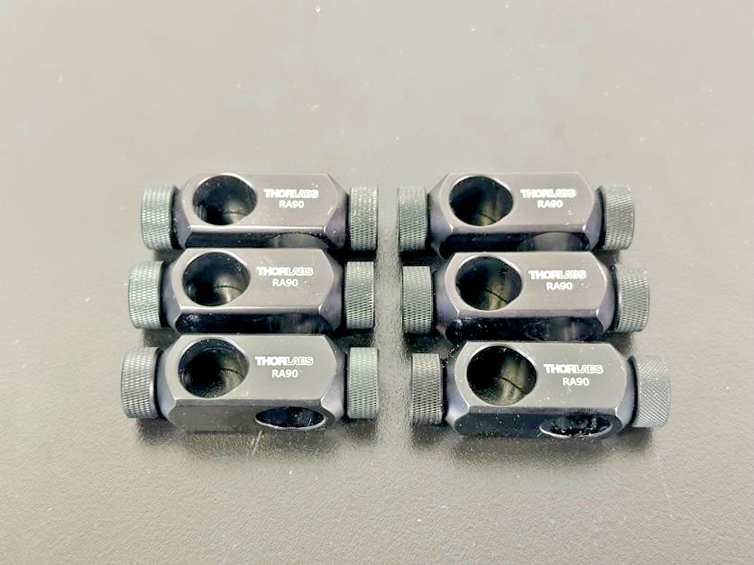 Lot of 6 Thorlabs RA90 Right Angle Post Clamps 90° Optical Mount Holders0