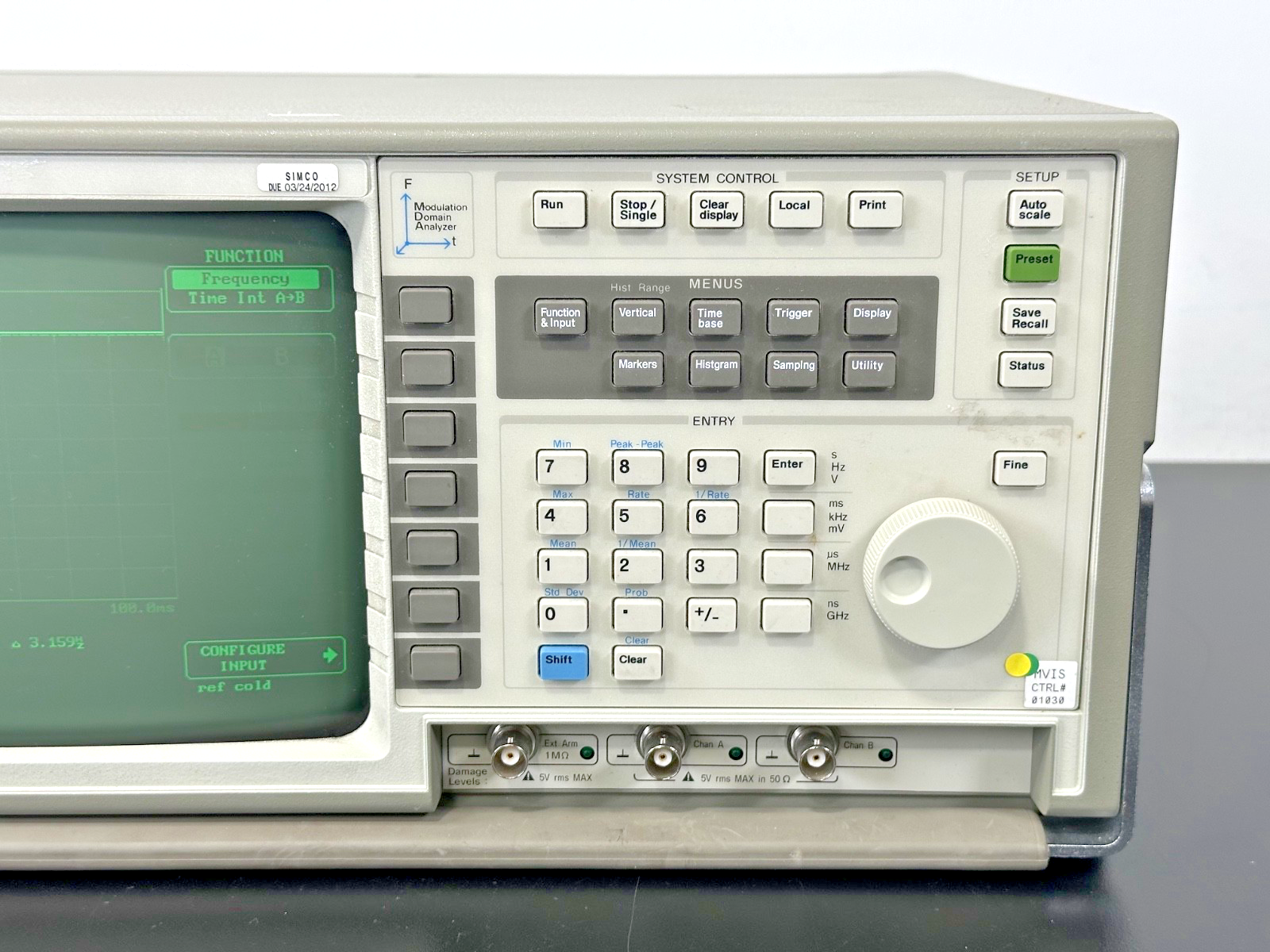 HP 53310A Modulation Domain Analyzer Options 001 010 031 Powers On Working2